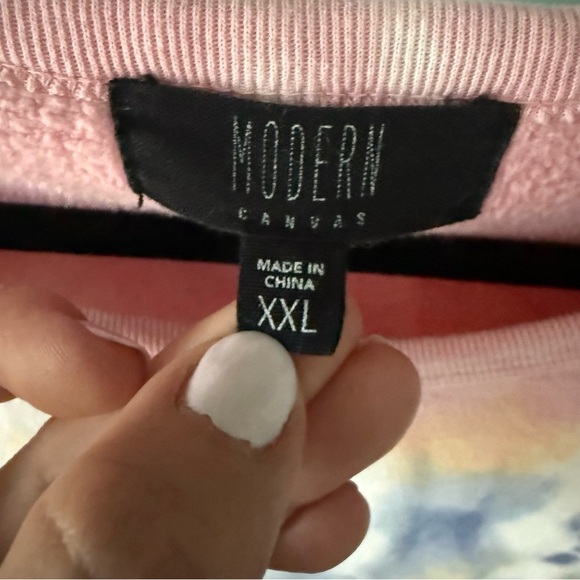 Modern Canvas Womens Tie-Dye Crewneck Sweatshirt Size XXL - Picture 4 of 7